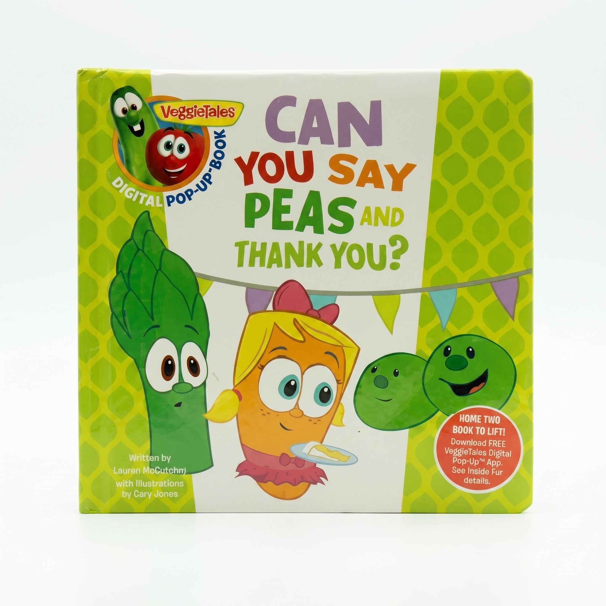 Studio photo of VeggieTales: Can You Say Peas and Thank You?, a Digital Pop-Up Book (padded) in hero