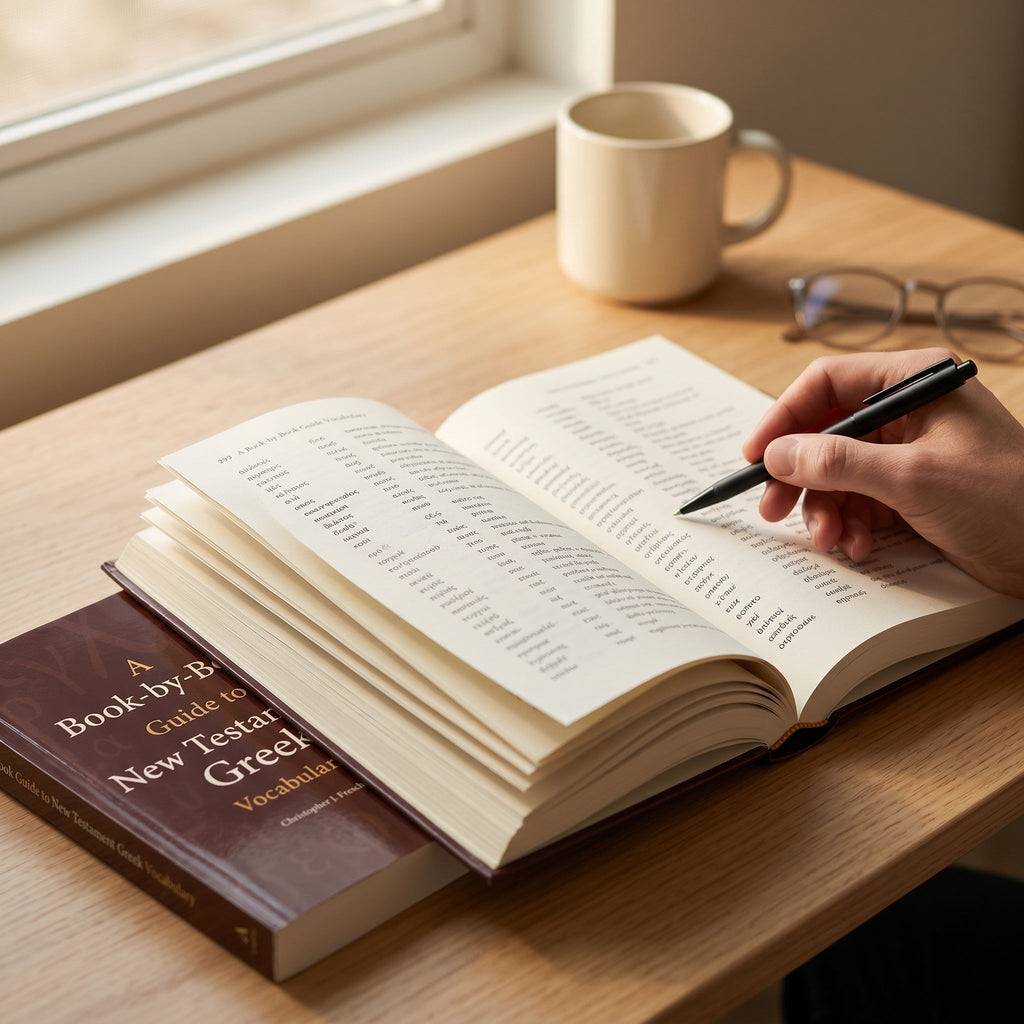 Studio photo of A Book-by-Book Guide To New Testament Greek Vocabulary in lifestyle