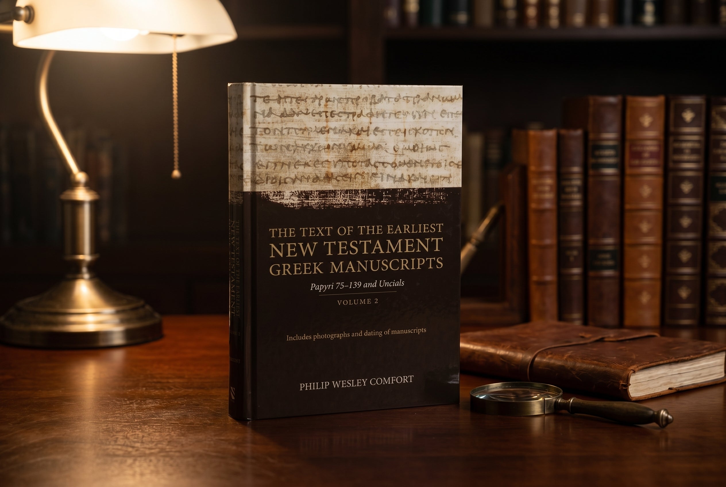 Studio photo of The Text of the Earliest New Testament Greek Manuscripts, Papyri 75–139 and Uncials Volume 2 in lifestyle