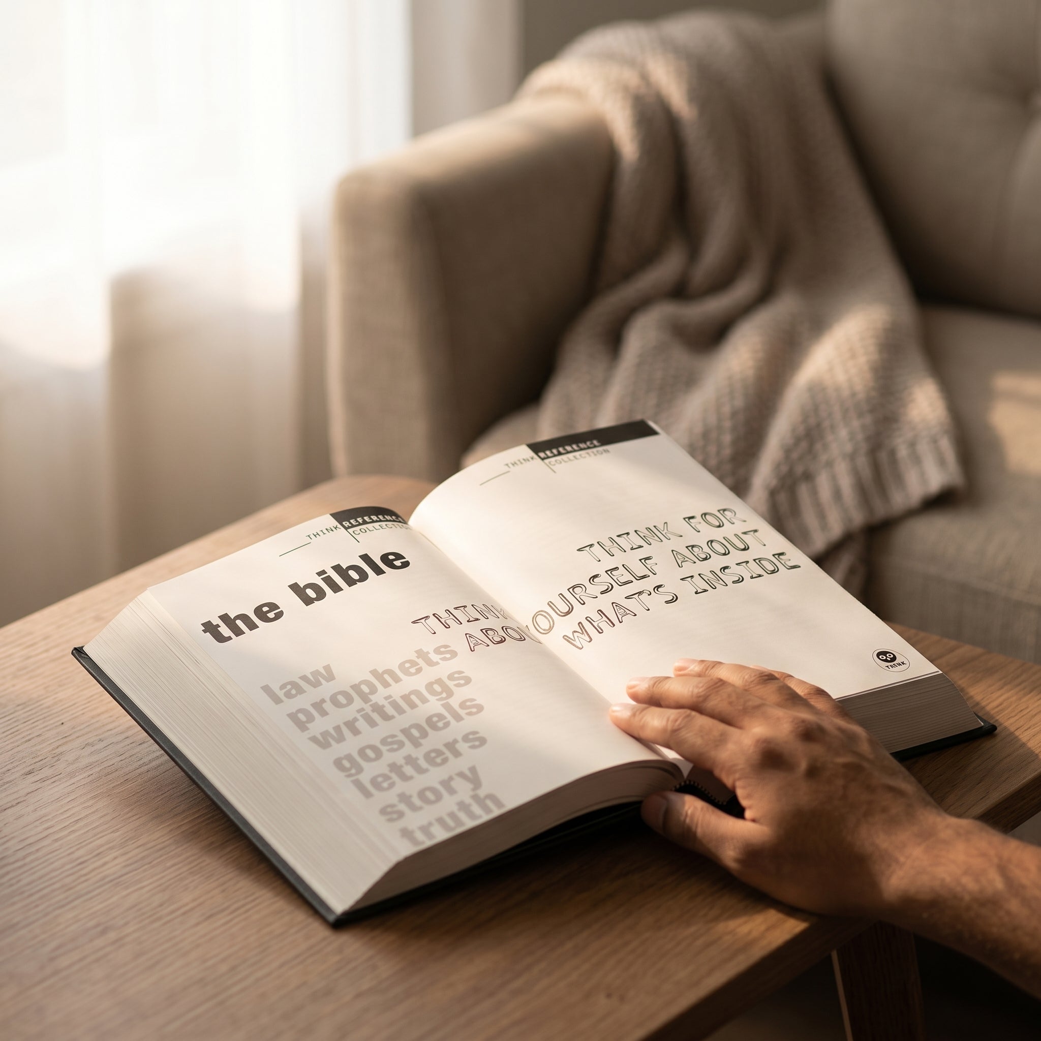 Studio photo of The Bible: Think for yourself about what's inside (Think Reference Collection) in lifestyle