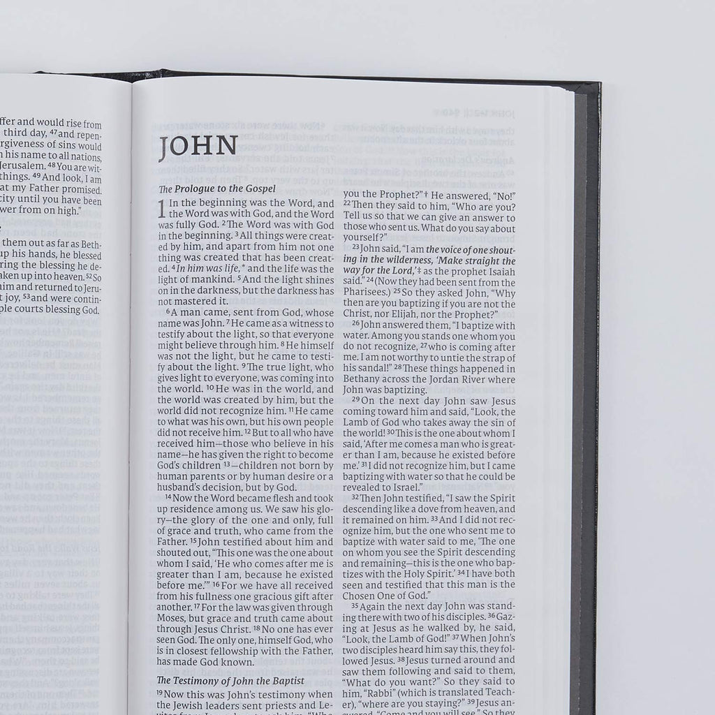 NET Bible Hardcover with Black Cover, Comfort Print, Sacred Christian Text