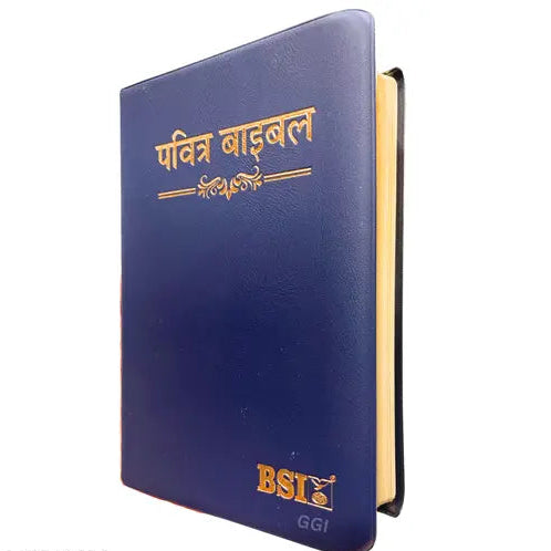 BSI Vinyl Crown Hindi Holy Bible - Blue Edition