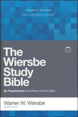 NKJV Wiersbe Study Bible Hardcover Red Letter Edition with Comfort Print
